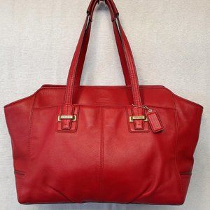 Coach Leather Satchel/Top Handle Bag Women's Red A1420-F25205